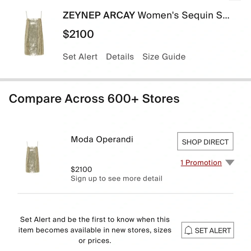 Zeynep Arcay gold sequin mini dress - Picture 2 of 7